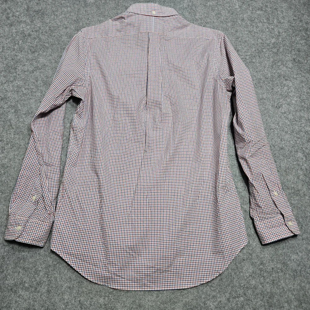 Men's Red White Blue Ralph Lauren‎ Button Down Plaid Shirt Size Medium